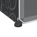 Cubes de rangement 8 pcs avec portes noir PP