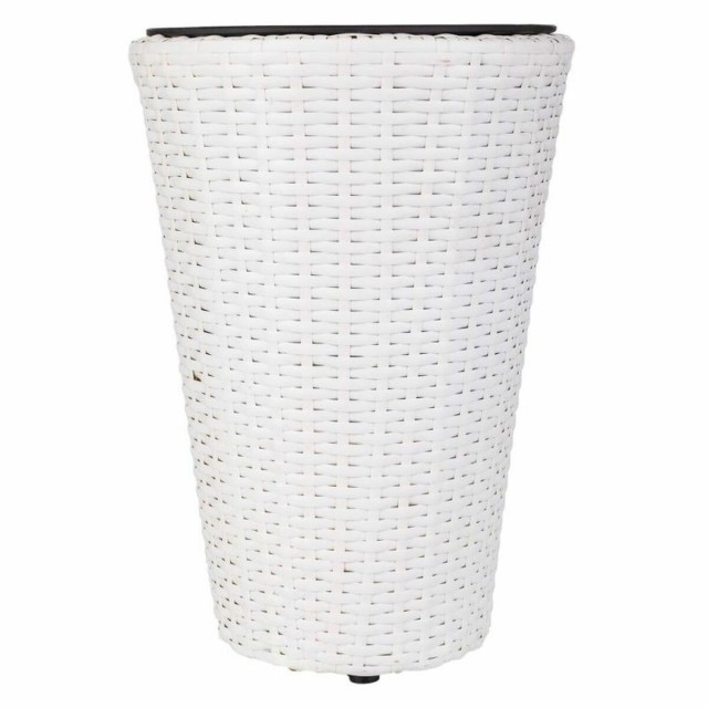 Vaso Alexandra House Living Bianco Ferro Rattan Plastica 28 x 40 x 28
