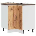 Armoire d'angle de cuisine Kalmar vieux bois bois d'ingénierie