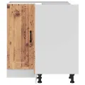 Armoire d'angle de cuisine Kalmar vieux bois bois d'ingénierie