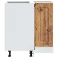 Armoire d'angle de cuisine Kalmar vieux bois bois d'ingénierie