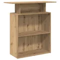 Bureau réception chêne artisanal 100x40x104 cm bois ingénierie