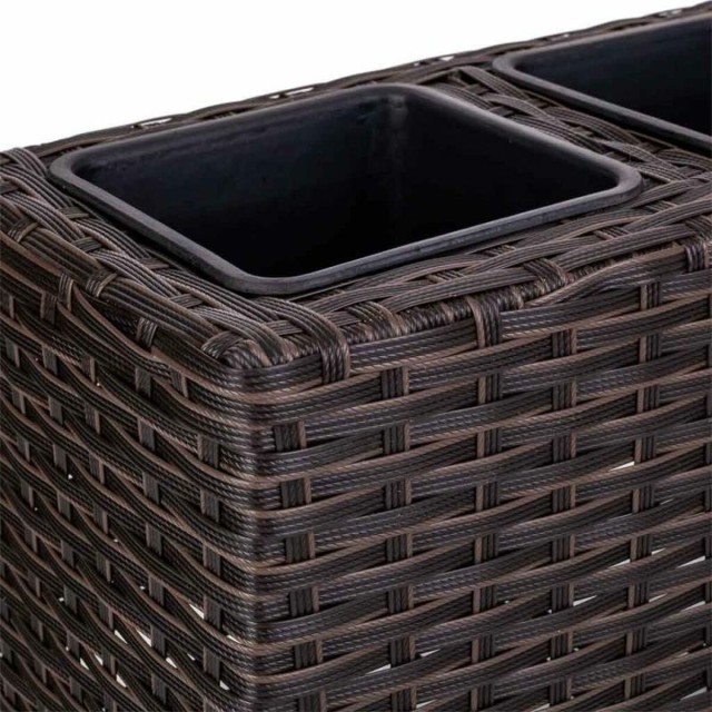Vaso Alexandra House Living Marrone Ferro Rattan Plastica 18 x 18 x 48