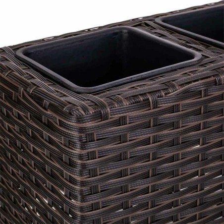 Planter Alexandra House Living Brown Iron Rattan Plastic 18 x 18 x 48