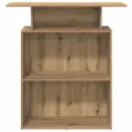Bureau réception chêne artisanal 100x40x104 cm bois ingénierie