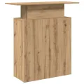 Bureau réception chêne artisanal 100x40x104 cm bois ingénierie