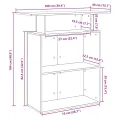 Bureau réception chêne artisanal 100x40x104 cm bois ingénierie