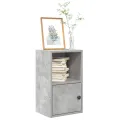 Bibliothèque gris béton 31x24x52 cm bois d'ingénierie