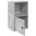Bibliothèque gris béton 31x24x52 cm bois d'ingénierie
