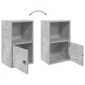Bibliothèque gris béton 31x24x52 cm bois d'ingénierie