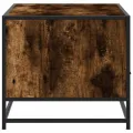 Table basse chêne fumé 100x50x45 cm bois d'ingénierie et métal