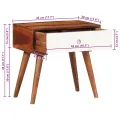 Table d'appoint 45x30x45 cm bois massif d'acacia