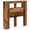 Tête de lit à LED vieux bois 100x18,5x103,5cm bois d'ingénierie