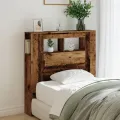 Tête de lit à LED vieux bois 100x18,5x103,5cm bois d'ingénierie