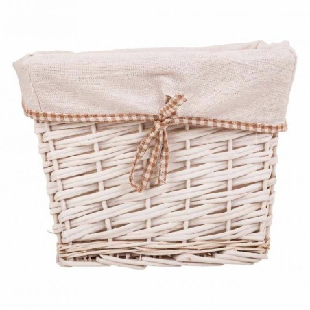 Laundry Basket Alexandra House Living White wicker Willow wood 41 x 63