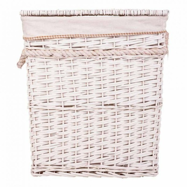 Panier à linge Alexandra House Living Blanc osier Bois de saule 41 x