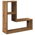 Étagères cube murales 2 pcs vieux bois 50x15x50 cm