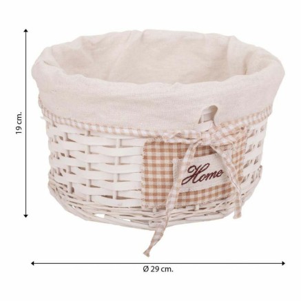 Panier à linge Alexandra House Living Blanc osier Bois de saule 44 x 2