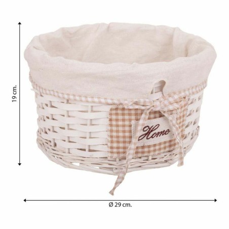 Panier à linge Alexandra House Living Blanc osier Bois de saule 44 x