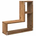 Étagères cube murales 2 pcs vieux bois 50x15x50 cm