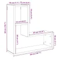 Étagères cube murales 2 pcs vieux bois 50x15x50 cm