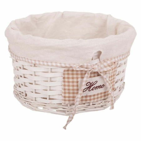 Panier à linge Alexandra House Living Blanc osier Bois de saule 44 x