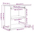Bureau d'ordinateur chêne artisanal 80x50x75 cm bois ingénierie