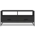 Table basse noir 100x50x45 cm bois d'ingénierie et métal