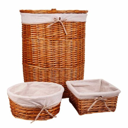 Laundry Basket Alexandra House Living Natural wicker Willow wood 29 x