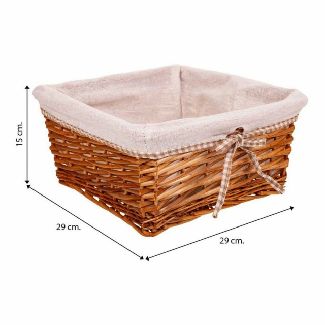 Laundry Basket Alexandra House Living Natural wicker Willow wood 29 x