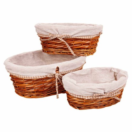 Lot de paniers Alexandra House Living osier Bois de saule 26 x 15 x 36