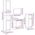 Ensemble de meubles salle de bain 4 pcs bois d'ingénierie
