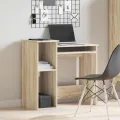 Bureau avec étagères chêne sonoma 84x40x78 cm