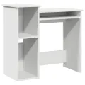Bureau avec étagères blanc 84x40x78 cm bois d'ingénierie