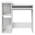 Bureau avec étagères blanc 84x40x78 cm bois d'ingénierie