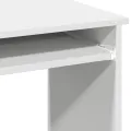 Bureau avec étagères blanc 84x40x78 cm bois d'ingénierie