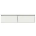 Meuble TV avec lumières LED blanc 100X35,5x25 cm