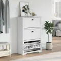  Étagère à chaussures BODO blanc 80x35x118 cm