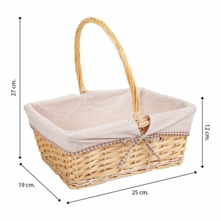 Basket set Alexandra House Living wicker Willow wood Natural 3 Pieces 2