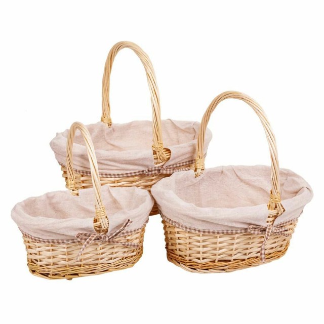Set de basket Alexandra House Living osier Bois de saule Naturel 3 Pi