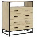 Commode chêne sonoma 70x41x83,5 cm bois d'ingénierie