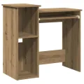 Bureau avec étagères chêne artisanal bois d'ingénierie