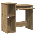Bureau avec étagères chêne artisanal bois d'ingénierie