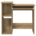 Bureau avec étagères chêne artisanal bois d'ingénierie