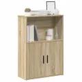Bibliothèque chêne sonoma 60x24x85 cm bois d'ingénierie