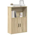 Bibliothèque chêne sonoma 60x24x85 cm bois d'ingénierie