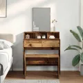 Tabouret de toilette vieux bois 70x35x45 cm bois d'ingénierie
