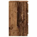 Tables de chevet 2 pcs vieux bois 40x35x62,5 cm bois ingénierie