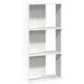 Bibliothèque à 3 niveaux blanc 60x30x120 cm bois d'ingénierie