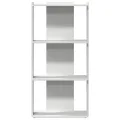 Bibliothèque à 3 niveaux blanc 60x30x120 cm bois d'ingénierie